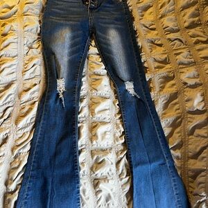 Bell bottom Trendy Distressed Flare Jeans